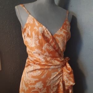 Dee Elly Satin Wrap Dress